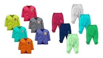 Buy NammaBaby New Born Baby Solid Color Cotton Front Open Full Sleeves ...