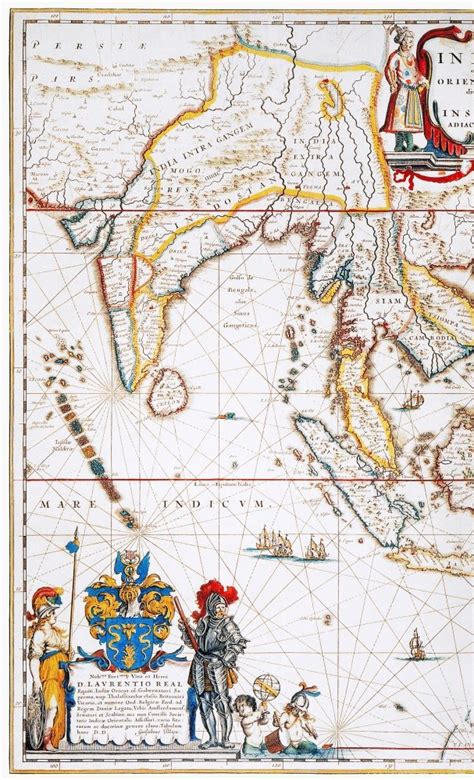 South Asia Map 1662 Ndetail Of A Map Of The East Indian Archipelago ...
