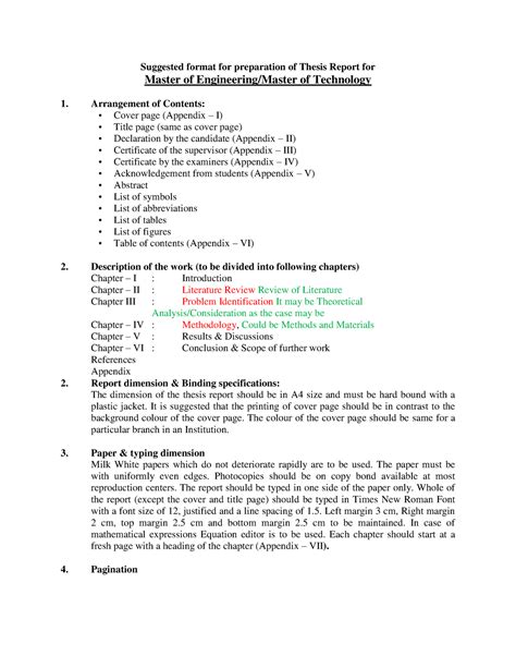Synopsis Format for ME course at CSVTU - Suggested format for ...