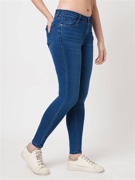 Buy Women Blue High-Rise Skinny Jeans | Kraus Jeans
