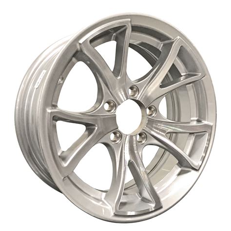 eCustomrim Aluminum Trailer Wheel 15X5 15 Inch Rim Silver Machined 5 ...