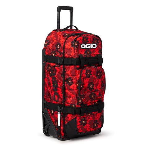 OGIO Red Flower Party RIG 9800 Travel Bag with Wheels