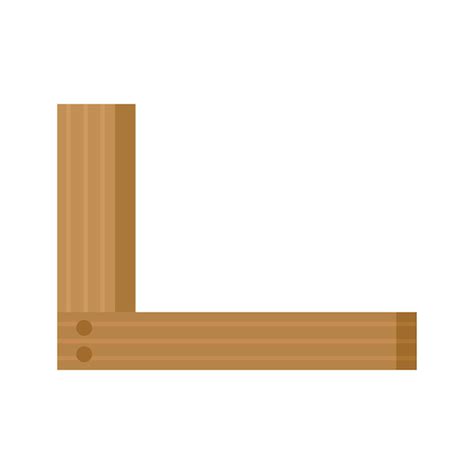 Holzwinkel-Symbol Flachdarstellung des Holzwinkelvektor-Symbols für das ...
