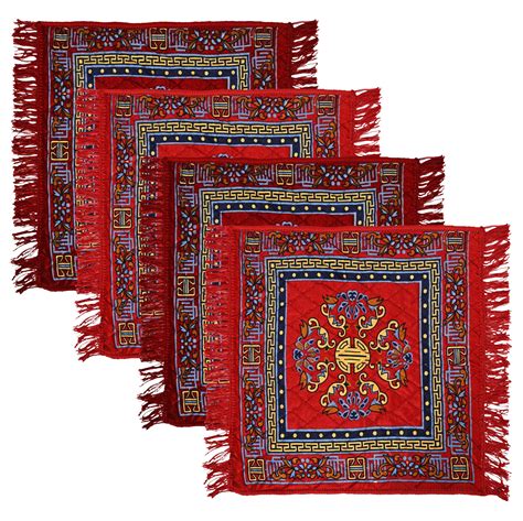 Buy Kuber Industries (Set of 4) Traditional Asana for Puja - Soft ...