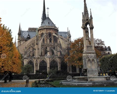 Paris - Notre Dame Cathedral by Square Jean XXIII Editorial Photo - Image of rear, france: 83738691
