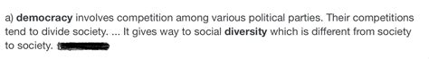 Define Democracy and Diversity ? - Brainly.in