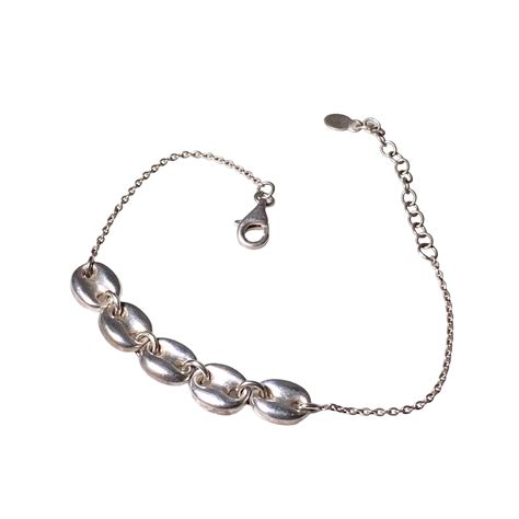 vintage silver anchor charm bracelet | NOIR ONLINE