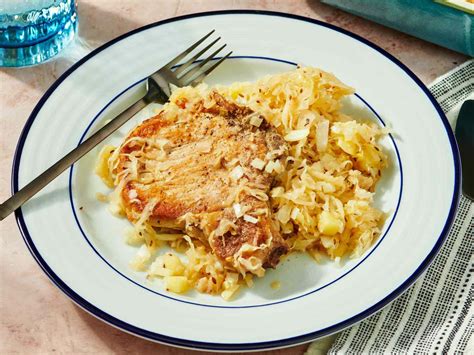 Baked Pork Chops with Sauerkraut Recipe