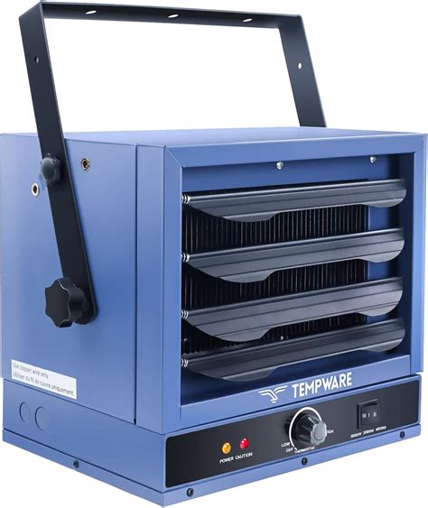 TEMPWARE Electric Garage Heater, 5000-Watt Ceiling Mount Shop Heater ...