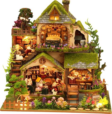 Amazon.com: RHZN Miniature House Kit, Dollhouse Kit, Miniature Kit, DIY ...