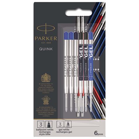 Parker Jotter London Ballpoint and Gel Pen Refill Discovery Pack: 3 ...