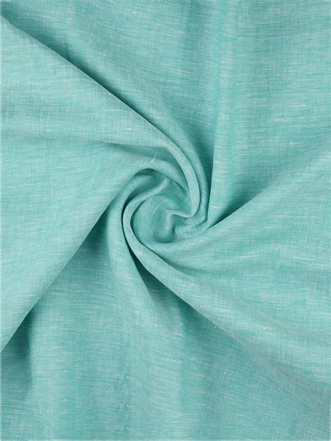 Men's Pure Linen Aqua Blue Color Shirt Fabric- Trivoli Linen ...