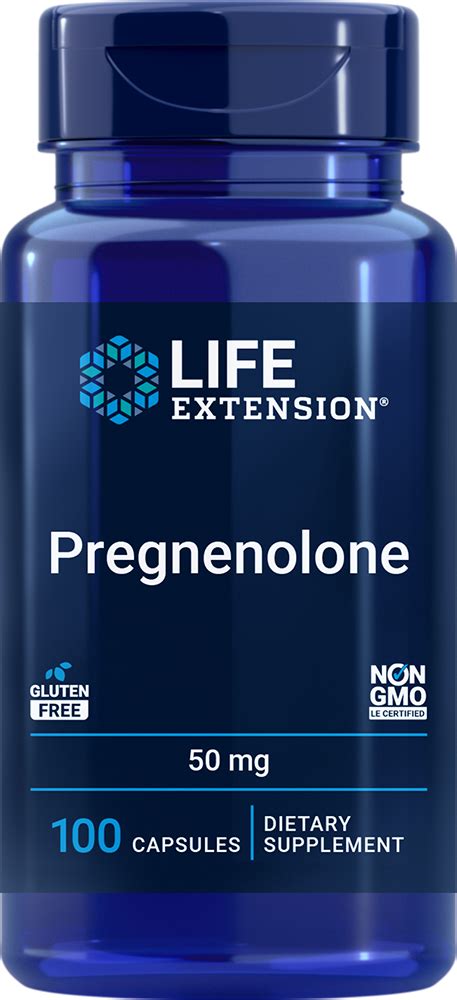 Pregnenolone For Memory And Brain Health. 50 mg, 100 capsules - Life ...