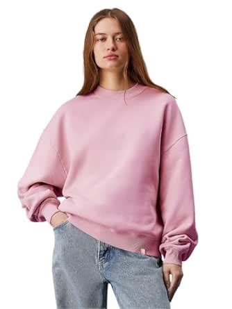 Buy KOTTY Women's Fleece Sweatshirt Solid Pattern with Classic Round ...
