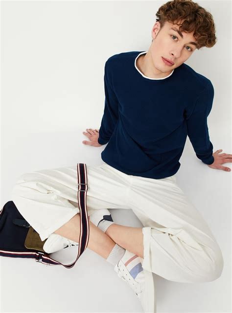 Buy Men Knitted Sweater with Contrast Tipping Online at just Rs. 1049.0 ...