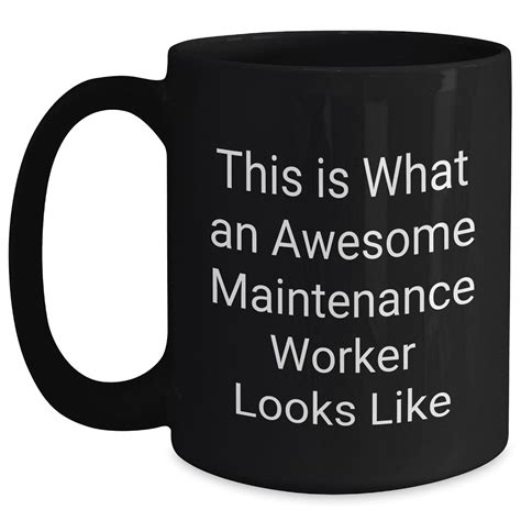 Funny Maintenance Worker Gifts from Family, Unique Black Coffee Mugs for Maintenance Worker ...