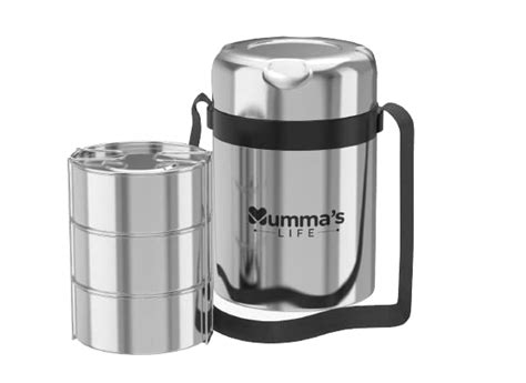 Buy Mumma's LIFE Stainless Steel ThermoSteel Lunch Box 3 Containers ...