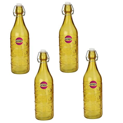 Buy Somil Colorful Designer Glass Bottle (Set Of 4)-HG12 Online at Low ...