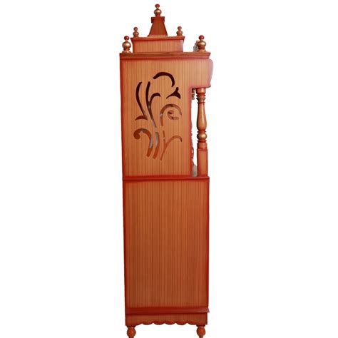 Vedashraya Floor Rested Mandir without Door (Teak Gold) – DZYN Furnitures
