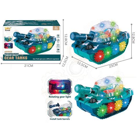 Gear Tanks Toy, Nerf Tank, For Kids With Music 3d Lights And Sound, Bu
