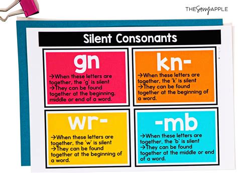 5 Tips for How to Teach Silent Consonant Letters - The Sassy Apple