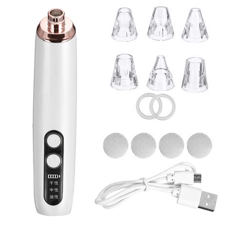 Electric blackhead suction remover usb rechargeable 3 levels face nose cleaning blackhead ...