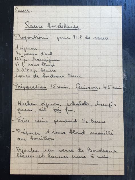 recettes de famille - cahiers de cuisine familiale - Sauces - Sauce ...