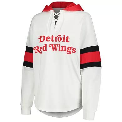 Women's G-III 4Her by Carl Banks White/Red Detroit Red Wings Goal Zone ...