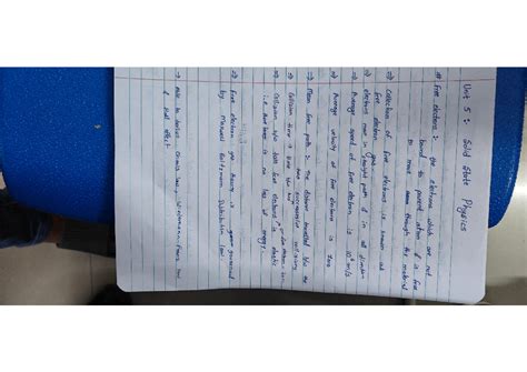 Unit 5 phy - This is unit 5 class notes - Unit 5 Solid State Physics ...