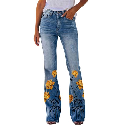 Pedort Womens Jeans Stretch Pants Slim Trousers Boyfriend Jeans Casual ...