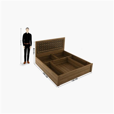 Buy Quadro Craft Queen Bed with Hydraulic Storage - Brown from Home ...