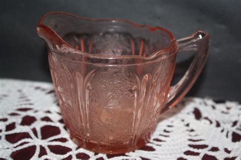 Vintage Pink Depression Glass Creamer -- Antique Price Guide Details Page