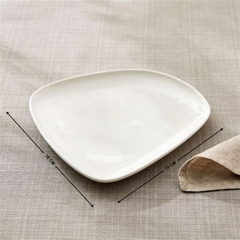 Buy Marshmallow Pebble Porcelain Platter - 19x18cm from Home Centre at ...