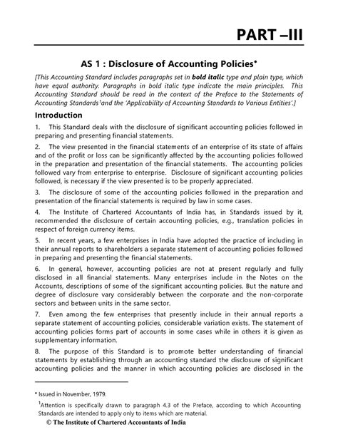 Accounting Standards Mandatory Study material given for theory paper in ...