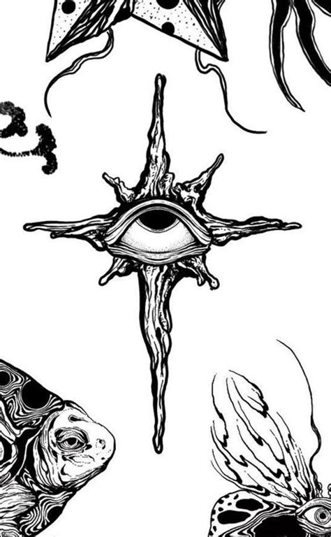 Black tattoo eye and cross star organic | Idee per tatuaggi, Bozze per tatuaggi, Tatuaggi