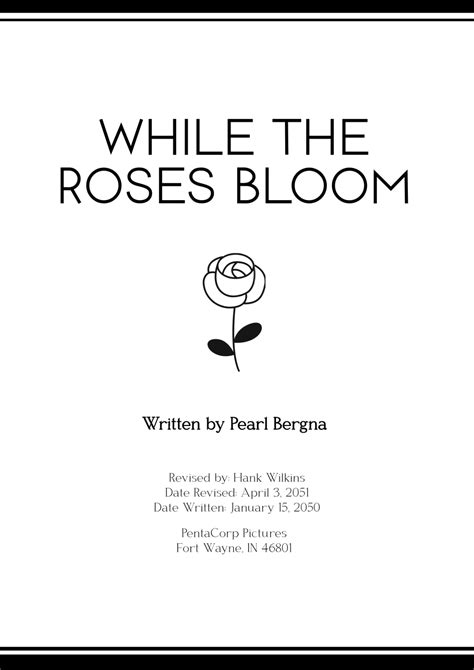 Image result for Script Cover Page