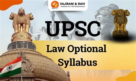 UPSC Law Optional Syllabus 2026 for CSE Mains Paper 1 and 2, PDF