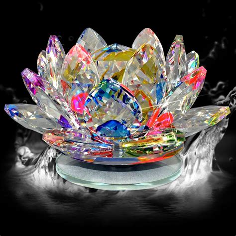 Buy Crystu Vastu Feng Shui Transparent Crystal Lotus for Positive ...