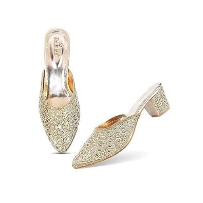 Buy DOLLPHIN Embalished Fancy Sandal for Women with Rubber Sole at ...