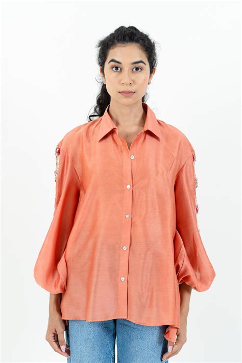 Tulip Shirt Peach – SHOPURAIB