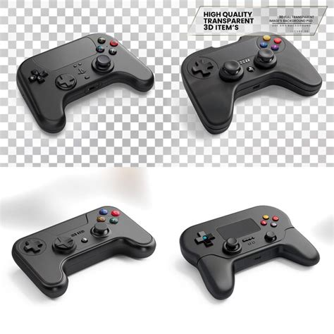 Game console a gaming console in matte black finish on transparent ...