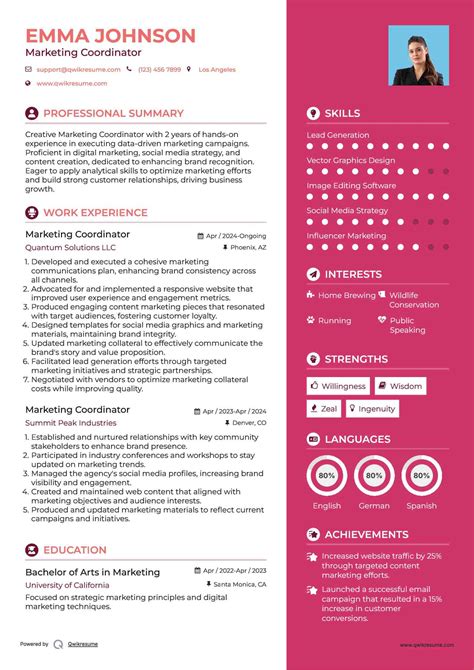 10+ Marketing Coordinator Resume Samples & Templates for 2025