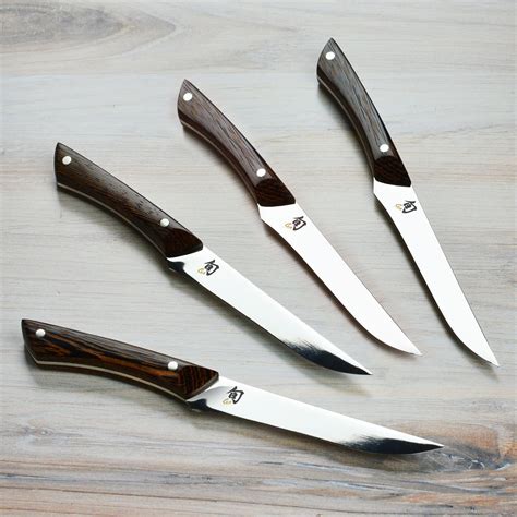 Shun Shima Steak Knife Set - Natural Tagayasan - 4 Piece – Cutlery and More