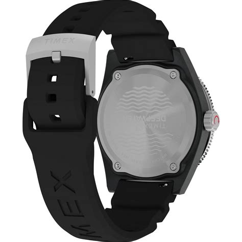 Timex Deep Water 43mm Black Quartz Dive Watch for Men – 200m Water ...