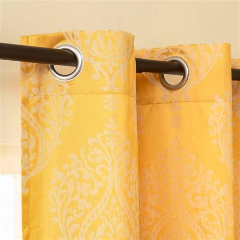 Buy Griffin Yellow Printed Window Curtain Pair - Set of 2 Pcs ...