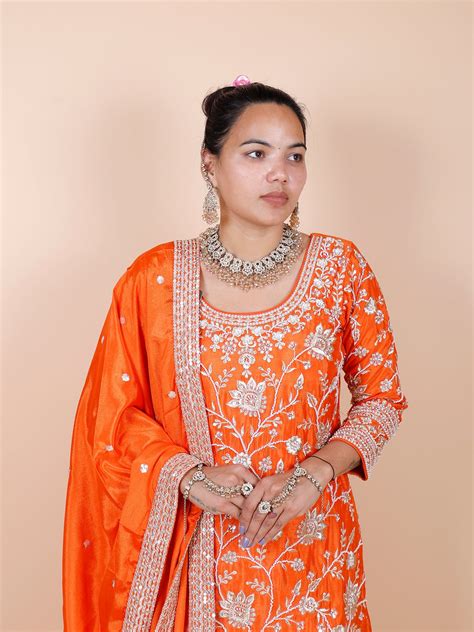 Orange Chinon Heavy Thread sharara