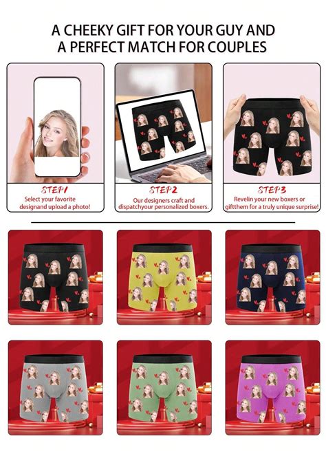 Calzoncillos boxeador personalizados con corazón, calzoncillos de San ...