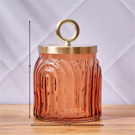 Buy Nova Townsquare Asra Glass Cotton Jar from Home Centre at just INR ...