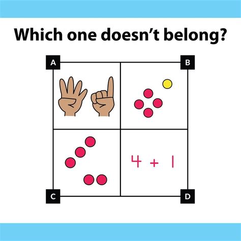 Preschool Activity: Which One Doesn't Belong Math Game