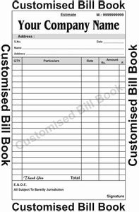 Rahil A4 bill books with customised name Customised A4 bill books 2 ...